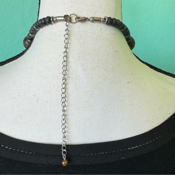 3 Pc Necklace Bundle Tribal Boho Chunky Statement Resort Tropic Beaded Bronze - Picture 6 of 8